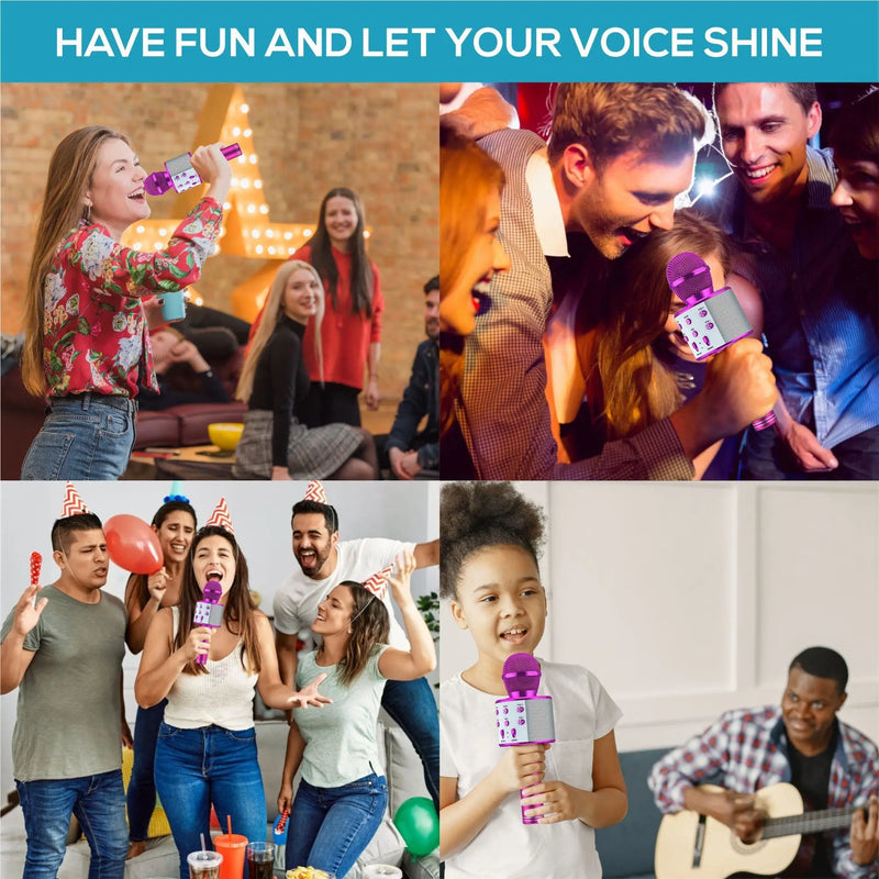 Karaoke Mic Speaker With Adjustable Remix FM Radio for Kids