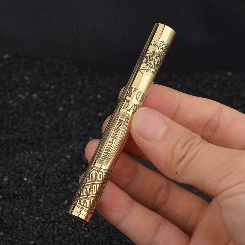 Panlong Stick Cylindrical Carving Surround Brass Portable Creative Kerosene Lighter