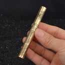Panlong Stick Cylindrical Carving Surround Brass Portable Creative Kerosene Lighter