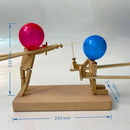 Balloon Bamboo Man Battle Wooden Fighter Game for 2 Players Kids
