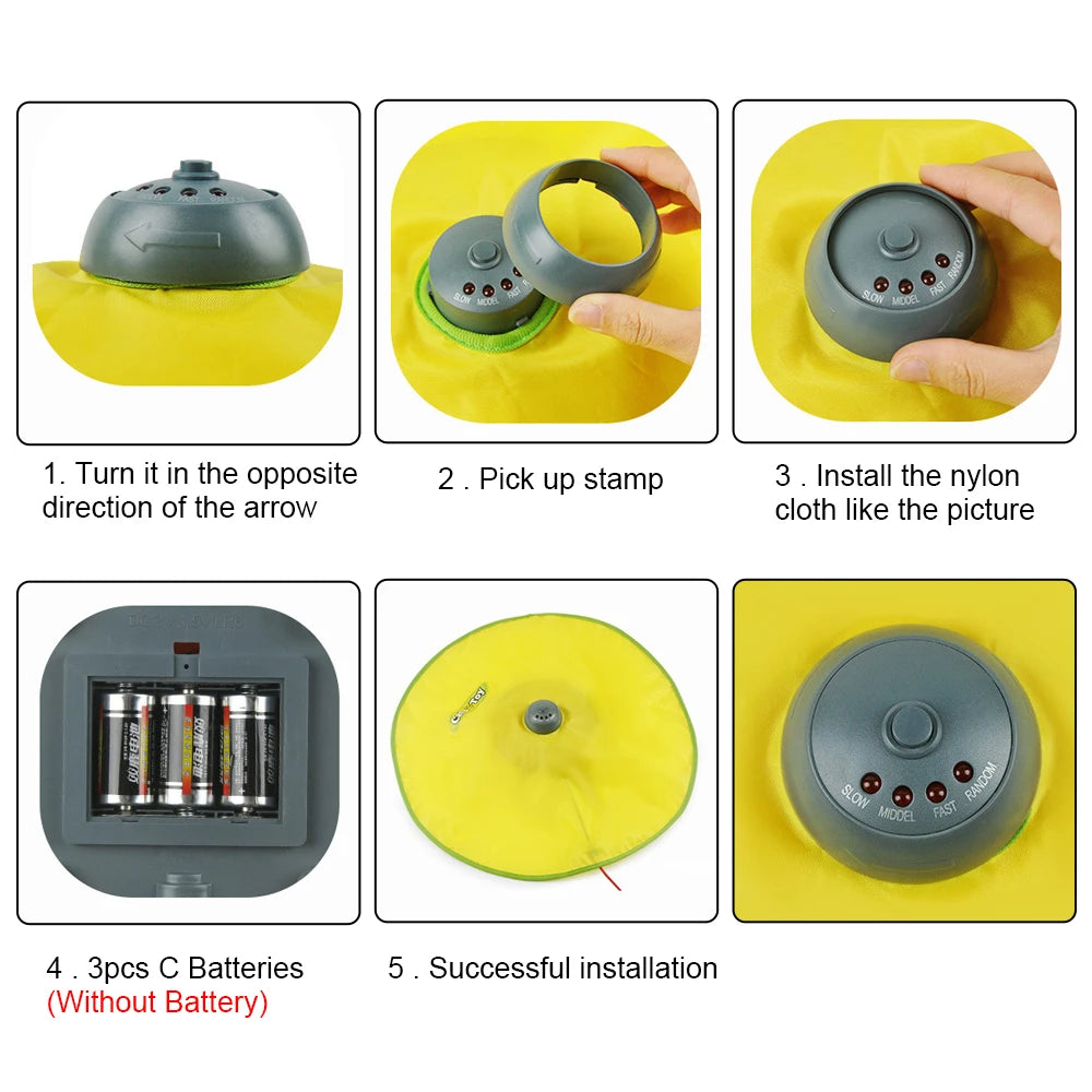 Mouse Fabric Moving Feather Interactive Pet Toy For Cat