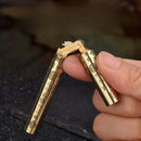 Panlong Stick Cylindrical Carving Surround Brass Portable Creative Kerosene Lighter