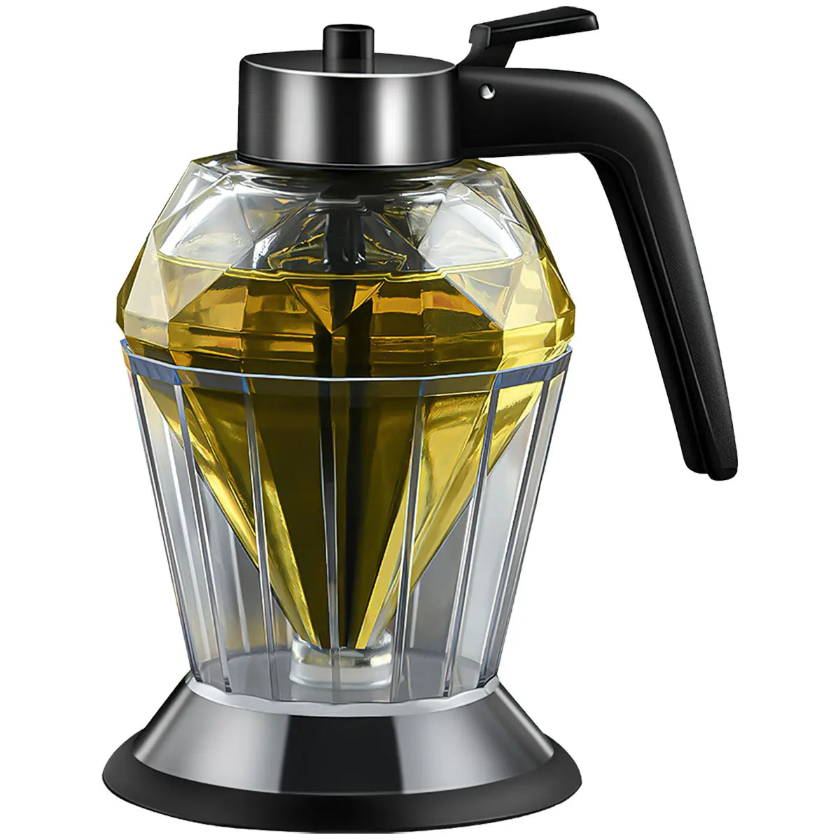 200ml Honey Dispenser Diamond Shaped Glass Oil Dispenser
