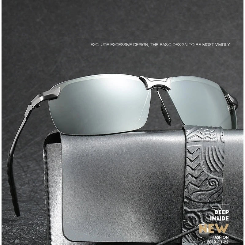 Photochromic Sunglasses Men Polarized Driving Chameleon Glasses