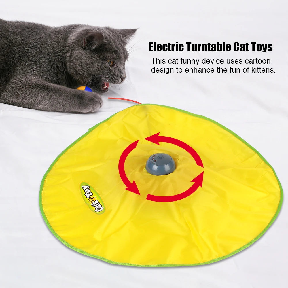 Mouse Fabric Moving Feather Interactive Pet Toy For Cat