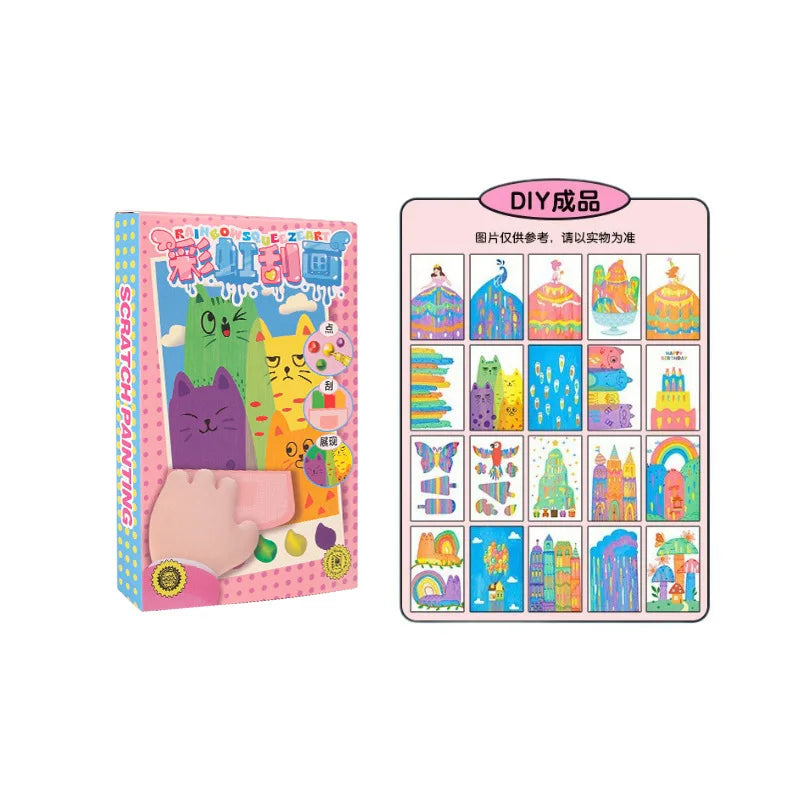 Rainbow Scratch Painting Set Drawing Toys