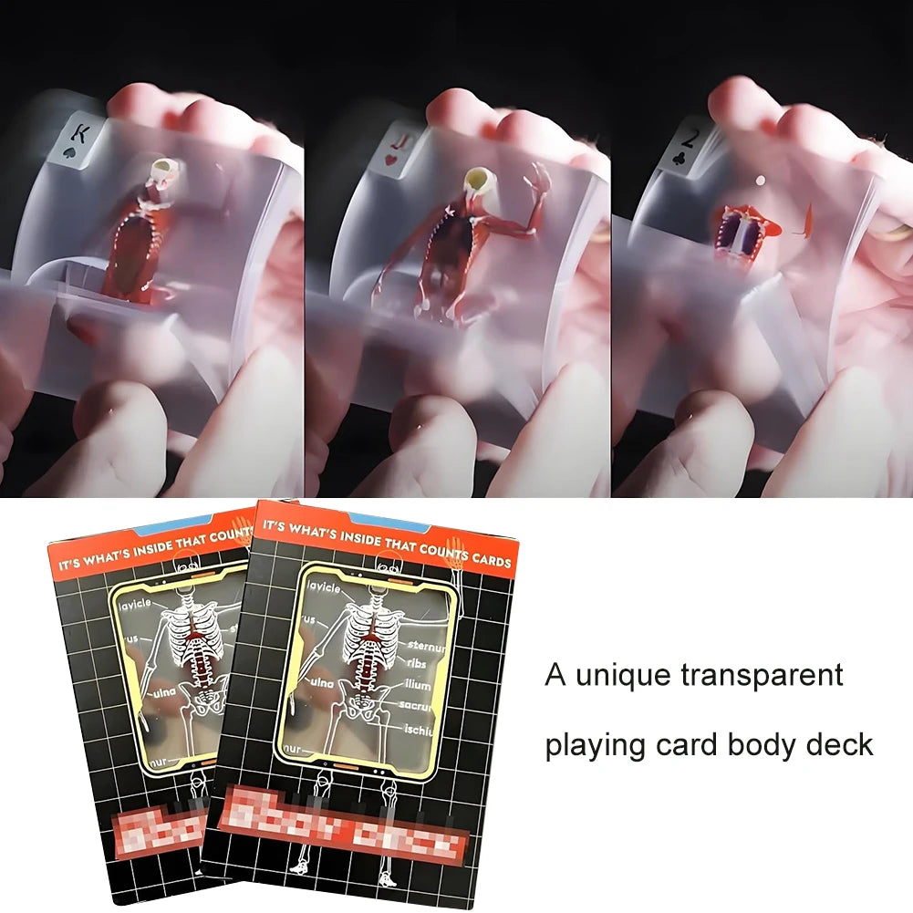 1-3PCS Human Anatomy Poker Cards
