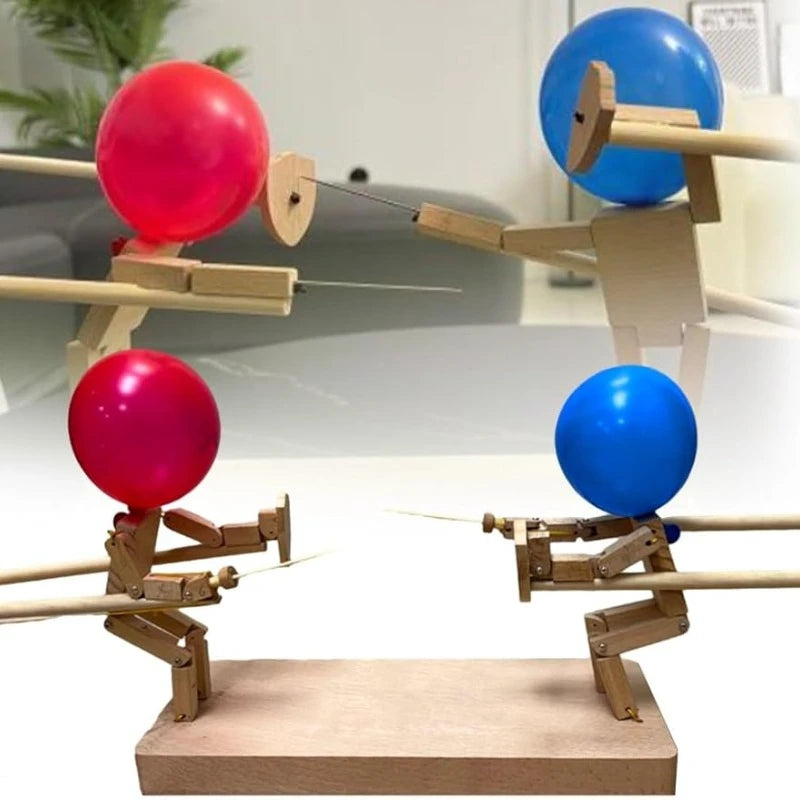 Balloon Bamboo Man Battle Wooden Fighter Game