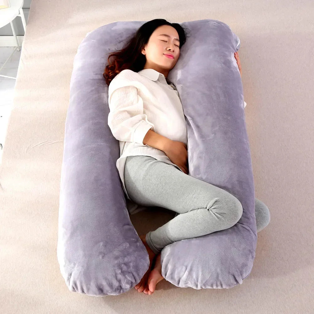 U Shaped Soft Fleece Pregnant Pillow