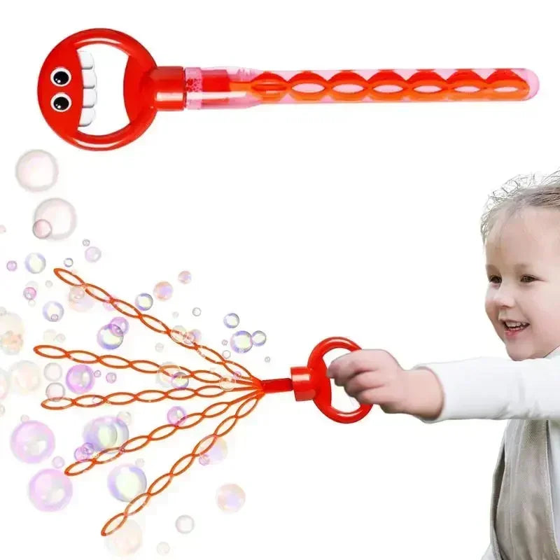 32 Holes Bubble Wand Handheld Smiling Face Bubble Stick