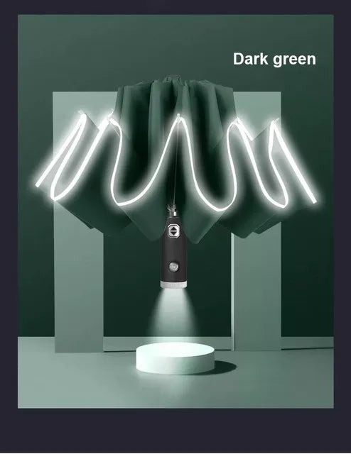 LED Umbrella Male Fully Automatic Reverse Umbrella