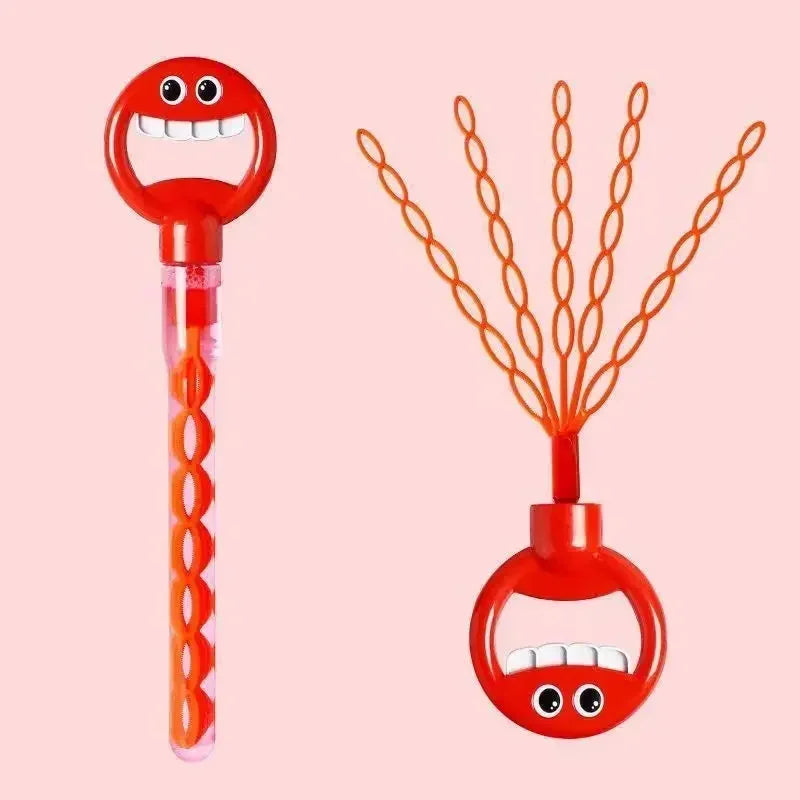 32 Holes Bubble Wand Handheld Smiling Face Bubble Stick