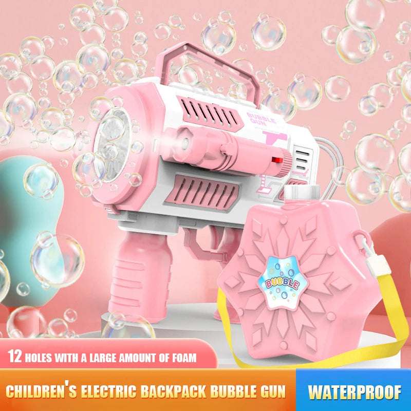 Electric Bubble Gun With Large Capacity Flashing Automatic Blower